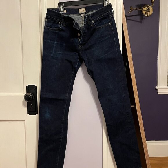 J.Crew 484 Slim Fit Selvedge Japanese Denim Jeans | 32x34 | Dark Wash - Picture 1 of 6